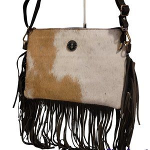 Western Native America Indian Chief in Brown/Brindle Hair on Leather